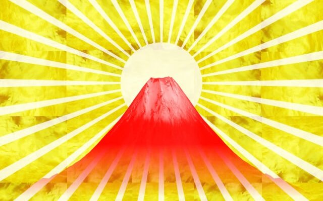 金箔と富士山